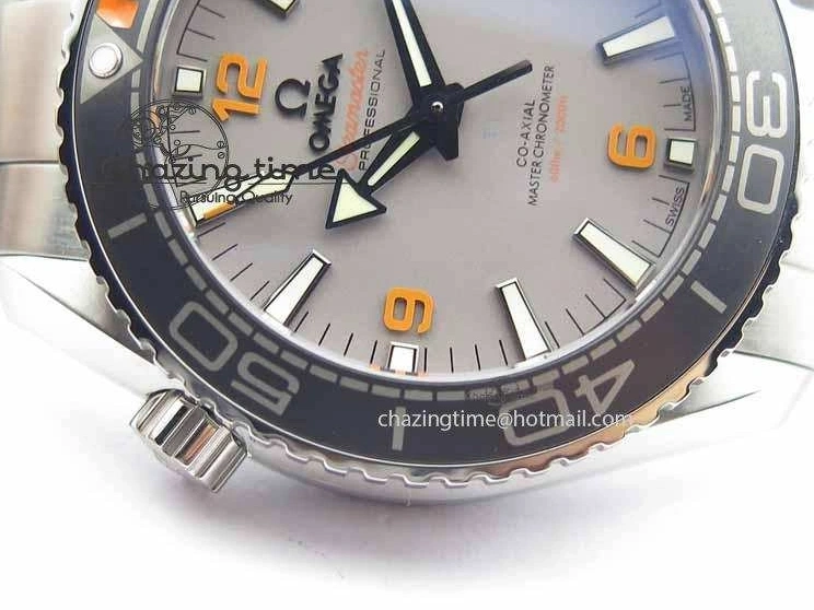 0211 Stretchable Planet Ocean 2016 43.5mm SS OM 1:1 Best Edition Gray Dial On SS Bracelet A 8163
